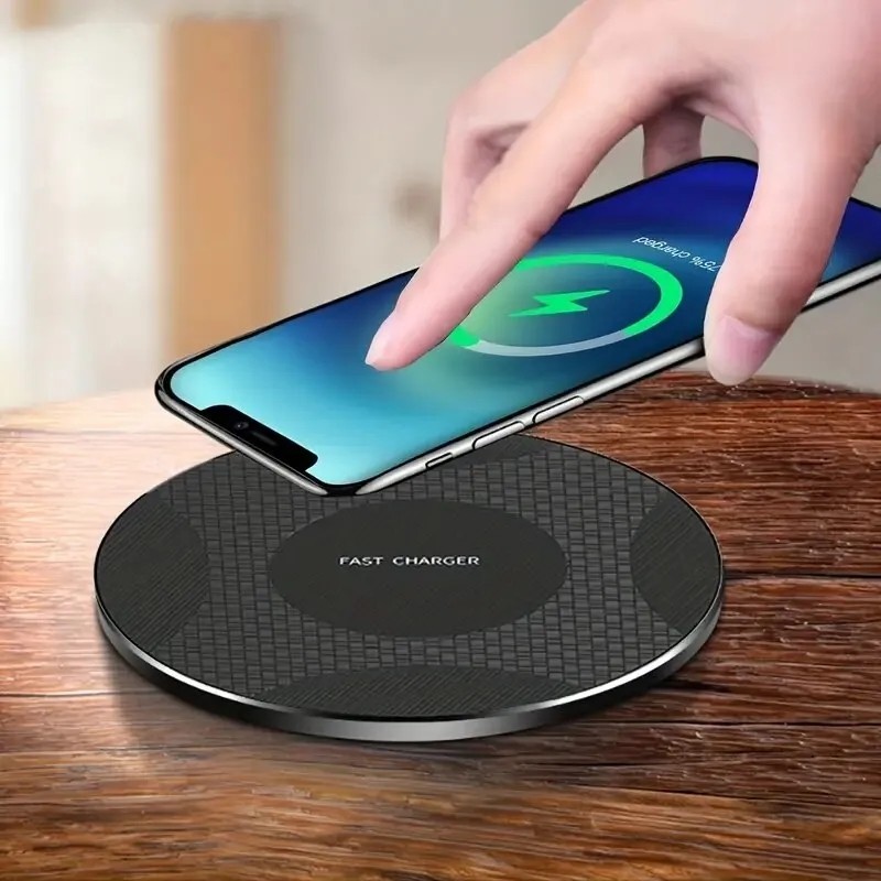 Cargador inalámbrico de 10W, soporte de escritorio, teléfono móvil ultrafina, estación de carga rápida para iPhone 14, 13, 12, 11, Samsung Xiaomi